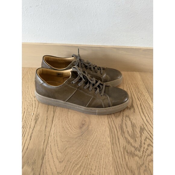 Greats Brooklyn Green Leather Lace Up Sneakers Italy Shoes Men Sz 9.5 US 42.5 EU